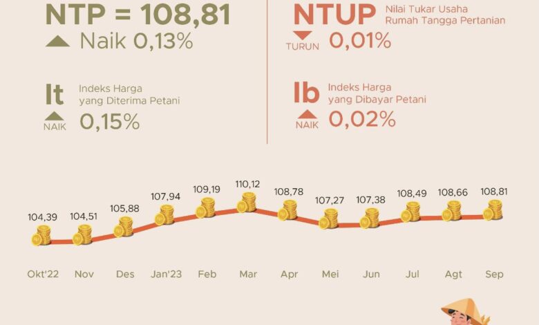 NTP Kalsel Naik 0,13 Persen pada September 2023