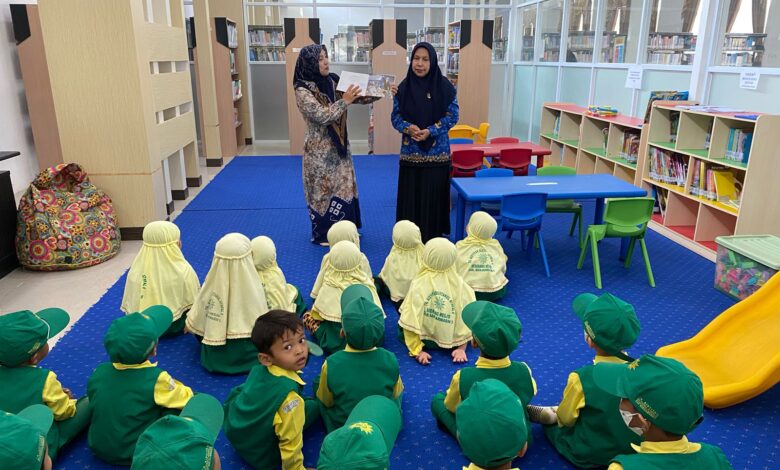 Siswa TK Aisyiyah 6 Bustanul Atfal Kunjungi Perpustakaan Anak Dispersip Kalsel