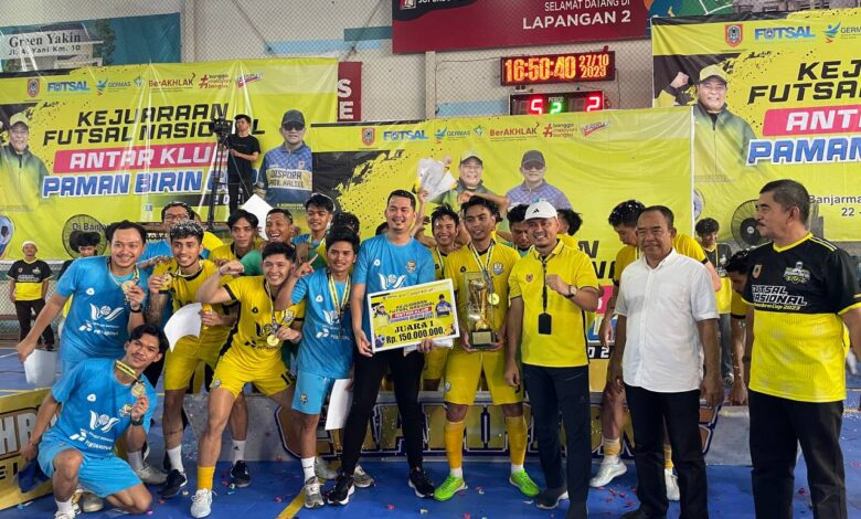 Klub Futsal Kancil WHW Menjadi Juara Umum Pada Festival Futsal Nasional Klub Paman Birin Cup 2023