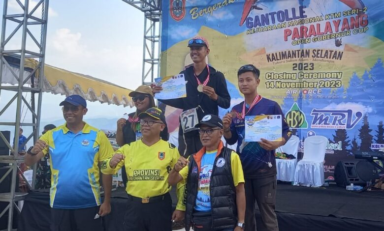 Kejurnas Gantole Dan Paralayang Open Gubernur Kalsel Cup 2023 Resmi Ditutup