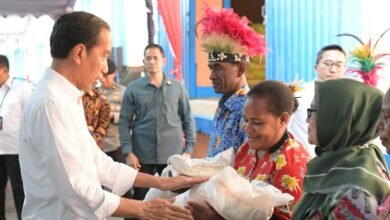Presiden Jokowi Salurkan Bantuan Pangan CBP di Biak Numfor