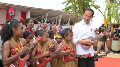 Lantunan Musik Ukulele Sambut Kehadiran Presiden Jokowi di Kawasan Pantai Semau