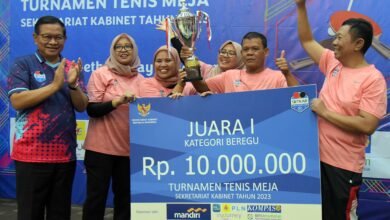 Cerita Seru Para Pemenang Turnamen Tenis Meja Setkab 2023, dari Giat Berlatih hingga Atur Strategi
