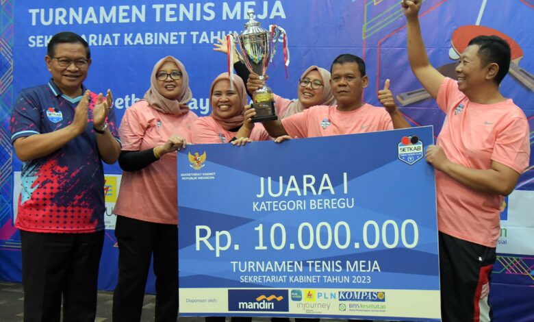 Cerita Seru Para Pemenang Turnamen Tenis Meja Setkab 2023, dari Giat Berlatih hingga Atur Strategi