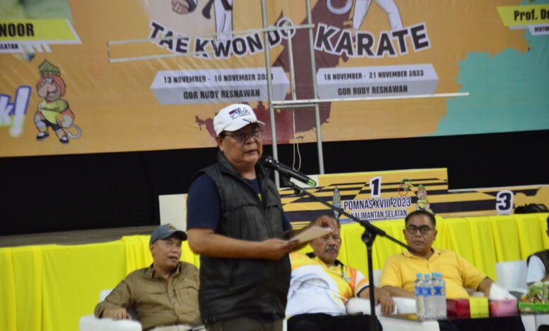 Gubernur Kalsel Buka Cabor Karateka Pada Ajang POMNAS XVIII Kalsel