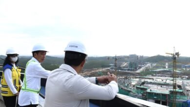 Pagi di IKN, Presiden Tinjau Progres Pembangunan Istana dan Kantor Presiden