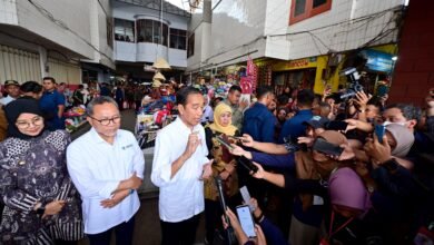 Kunjungan ke Pasar Rogojampi, Kabupaten Banyuwangi, Provinsi Jawa Timur, pada Rabu, 27 Desember 2023. (Foto: BPMI Setpres)