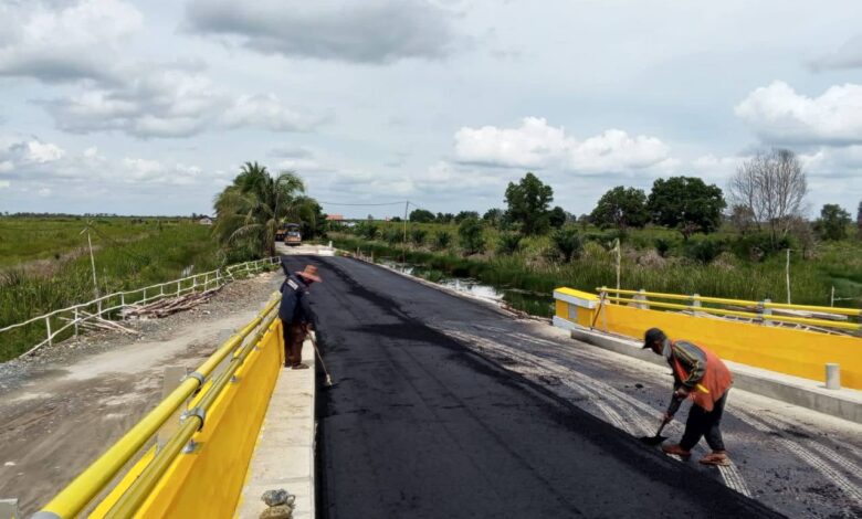 Jembatan Bahandang di Desa Jejangkit Telah Rampung 100 Persen