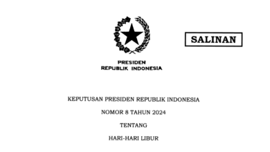 Inilah Isi Keppres Nomor 8 Tahun 2024 tentang Hari-Hari Libur