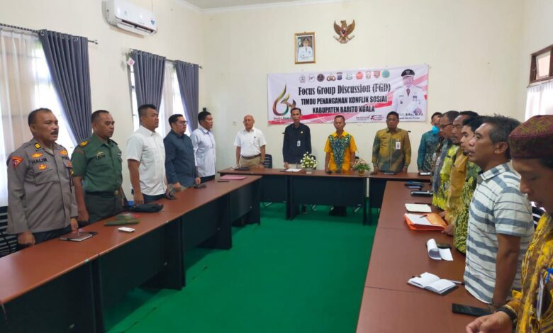 FGD RAD Tim Terpadu Penanganan Konflik Sosial Batola