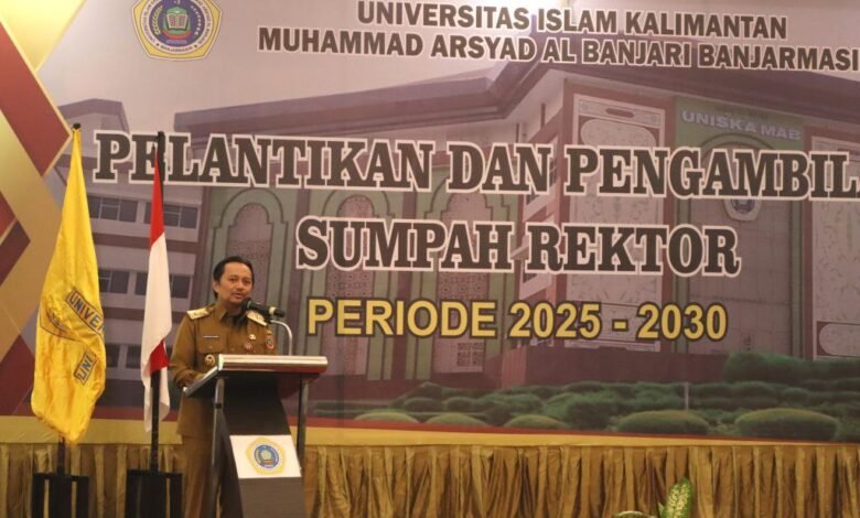 Pelantikan Rektor Uniska, Wakil Gubernur Hasnuryadi: Siapkan Generasi Muda yang Mampu Ciptakan Lapangan Kerja