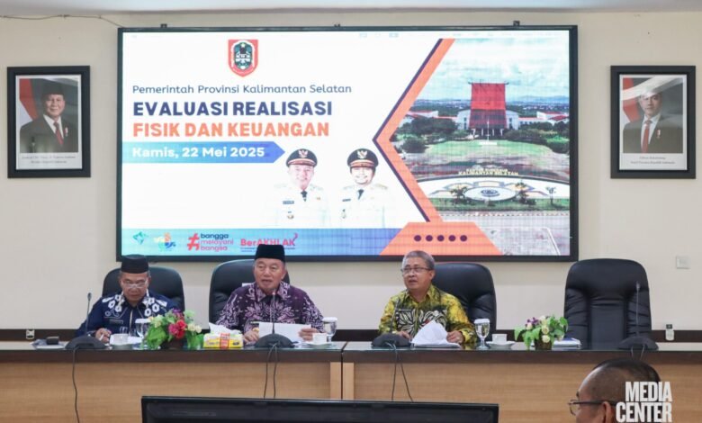 Pemprov Kalsel Gelar Rapat Evaluasi Realisasi Fisik dan Keuangan Triwulan II 2025