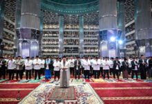 Presiden Prabowo Subianto Salat Iduladha 1446 Hijriah di Masjid Istiqlal Jakarta