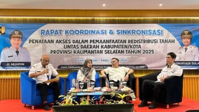 Rakor Pertanahan 2025, Pemprov Kalsel Dorong Pemanfaatan Redistribusi Tanah Lebih Produktif