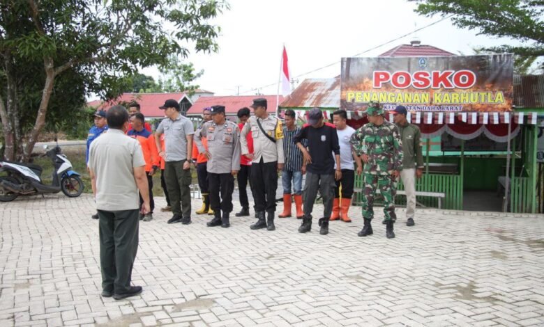 BPBD Kalsel Tinjau Pos Lapangan Penanganan Karhutla di Kecamatan Daha Barat Kabupaten HSS