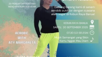 Kebun Raya Banua Gelar “Banua Burn”, Senam Aerobik Outdoor Bersama Jejak Daun