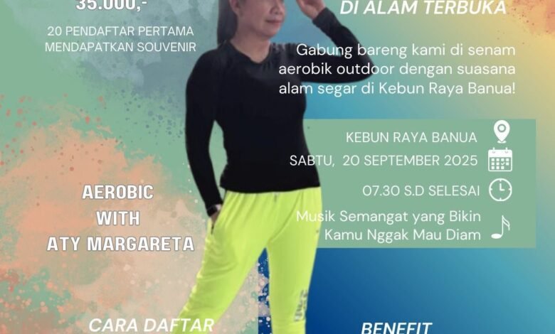 Kebun Raya Banua Gelar “Banua Burn”, Senam Aerobik Outdoor Bersama Jejak Daun