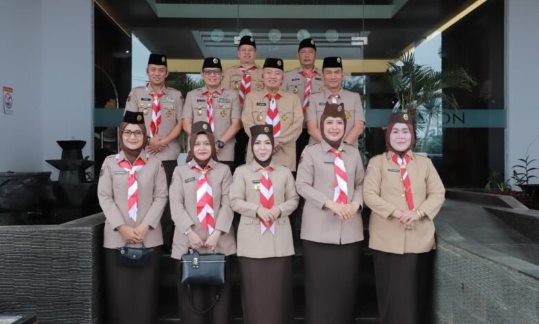 Ketua Kwarda Pramuka Kalsel Hj. Fathul Jannah Muhidi Lantik Mabida, Kwarcab dan LPK Gerakan Pramuka Tabalong Periode 2025-2030