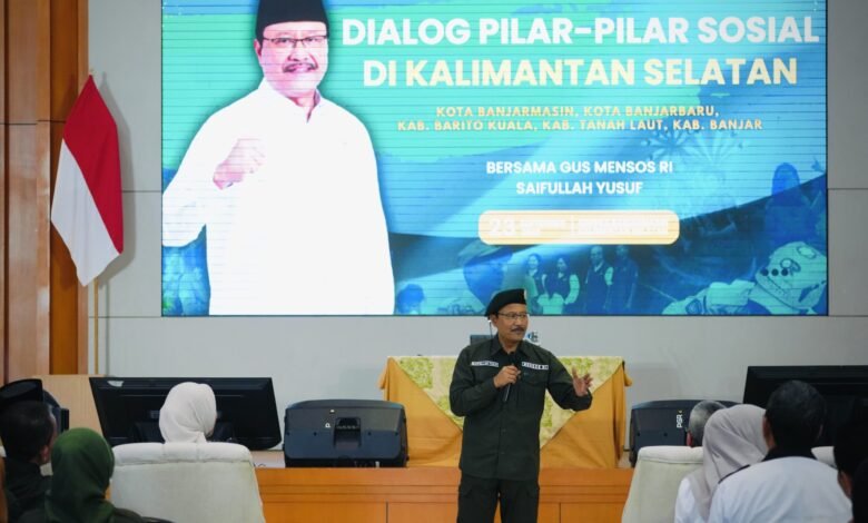 Dialog Pilar-Pilar Sosial se-Kalsel, Mensos RI : Samakan Persepsi DTSEN, Sekolah Rakyat dan Bansos Tepat Sasaran