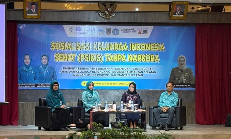 DP3AKB dan TP PKK Kalsel Berkolaborasi Sosialisasikan Keluarga Indonesia Sehat Tanpa Narkoba