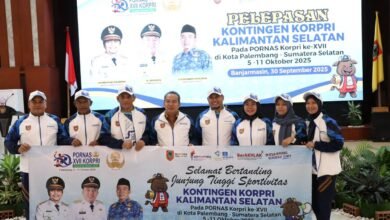 Gubernur Kalsel Lepas Kontingen Korpri untuk Berlaga di Pornas Korpri ke-XVII di Palembang