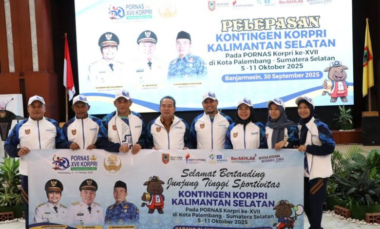 Gubernur Kalsel Lepas Kontingen Korpri untuk Berlaga di Pornas Korpri ke-XVII di Palembang