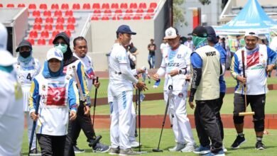 Tim Gateball Ganda Campuran KORPRI Kalsel Tembus 16 Besar PORNAS XVII, Kemenangan Dramatis Atas Babel