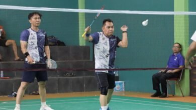 Regu Bulutangkis Putra Kalsel Melaju ke Babak Delapan Besar PORNAS Korpri XVII 2025
