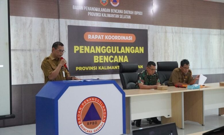 BPBD Kalsel Gelar Rapat Penyusunan Rencana Kontinjensi Bencana Rob Tahun 2025