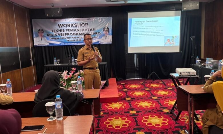 Dinkes Kalsel Gelar Workshop Teknis Pemanfaatan Aplikasi Program Kesehatan Reproduksi