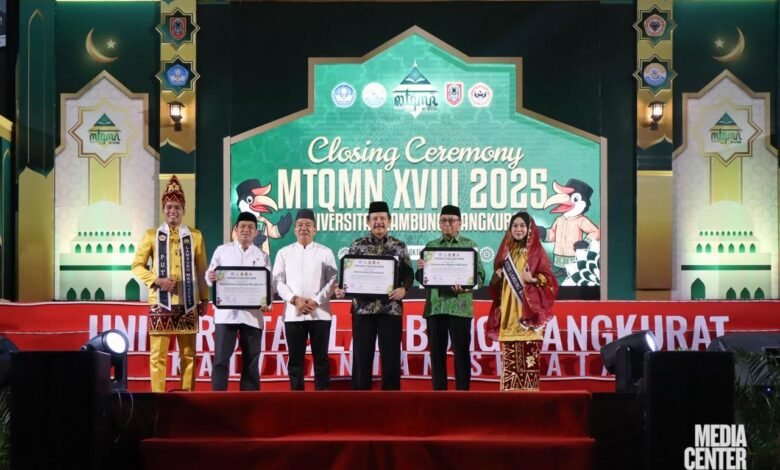 MTQMN XVIII 2025 Resmi Ditutup, UII Raih Juara Umum