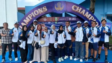 Tim Tenis Lapangan Korpri Kalimantan Selatan di Pornas XVII Palembang Sabet Emas 
