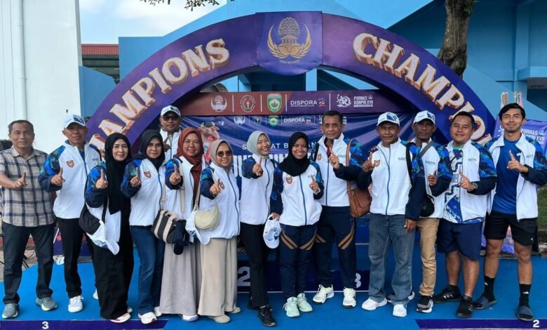 Tim Tenis Lapangan Korpri Kalimantan Selatan di Pornas XVII Palembang Sabet Emas