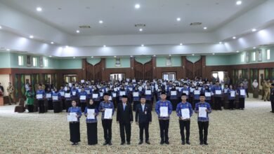 Gubernur Kalsel Lantik 164 PPPK dan Serahkan SK CPNS Lulusan IPDN