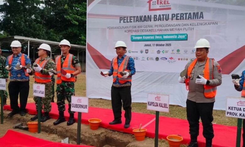 Kalsel Jadi yang Pertama di Indonesia, Resmikan Peletakan Batu Pertama Gerai Koperasi Merah Putih