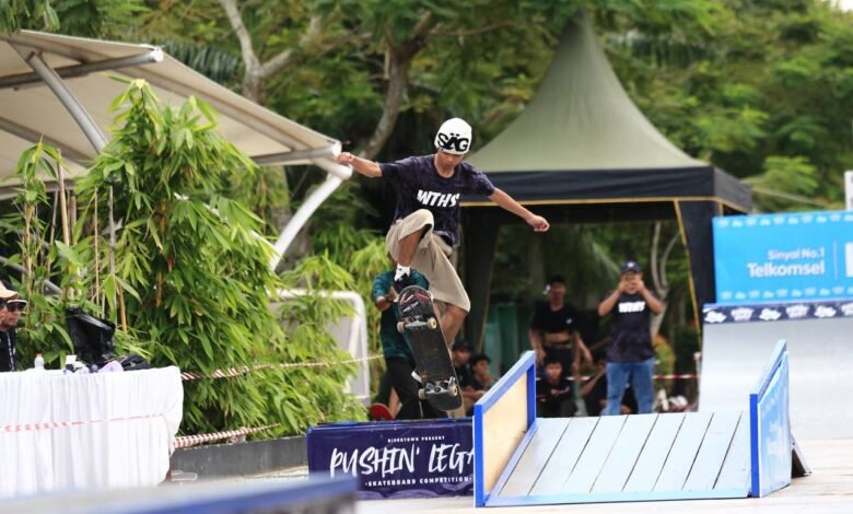 Push In Legecy Skateboard Competition 2025 Resmi Dibuka, Puluhan Skater Unjuk Aksi di Siring 0 Km Banjarmasin