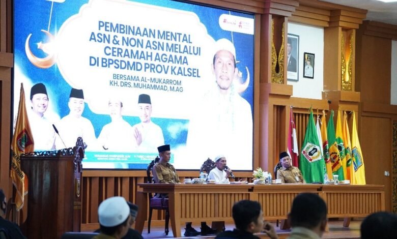 BPSDMD Kalsel Laksanakan Pembinaan Mental ASN dan Non ASN Melalui Ceramah Agama