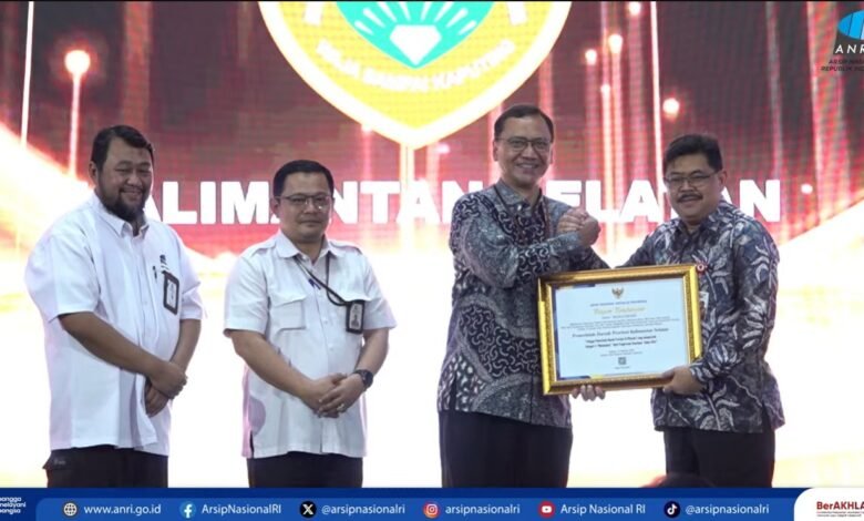 Pemprov Kalsel Raih Penghargaan Kearsipan Kategori “Memuaskan” dari ANRI