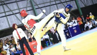  Porprov XII Kalsel 2025: 156 Atlet Taekwondo Adu Kekuatan dan Teknik di Pelaihari