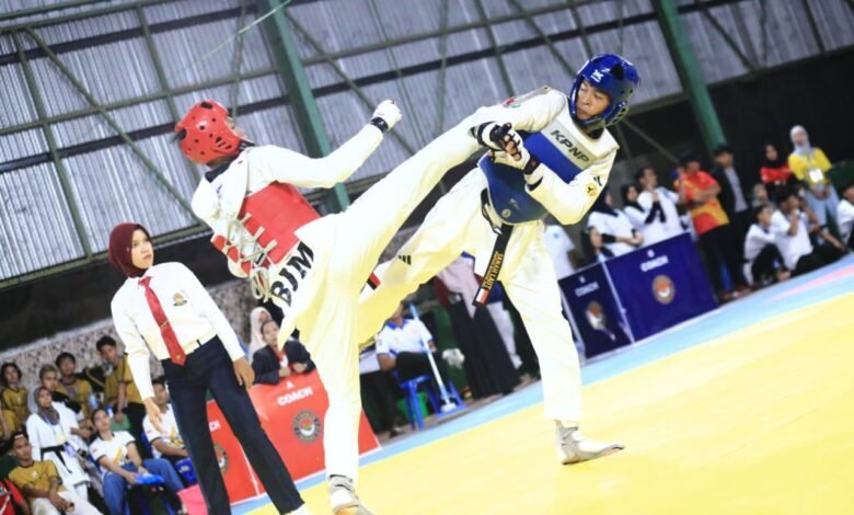  Porprov XII Kalsel 2025: 156 Atlet Taekwondo Adu Kekuatan dan Teknik di Pelaihari