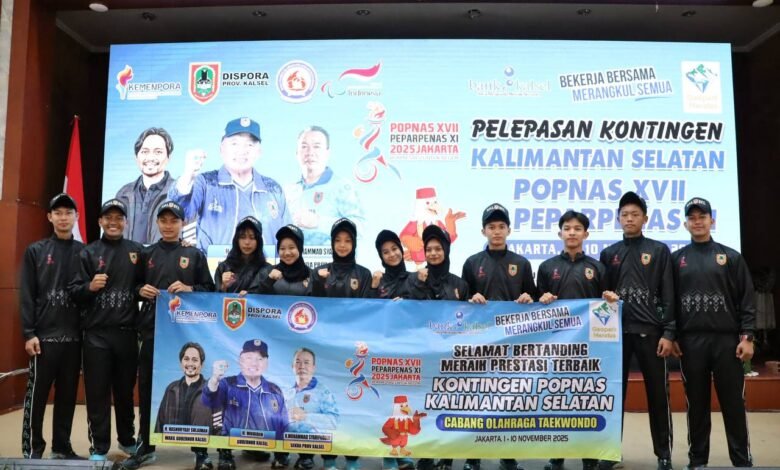 Kontingen Taekwondo Kalsel Siap Berlaga di POPNAS XVII Jakarta 2025