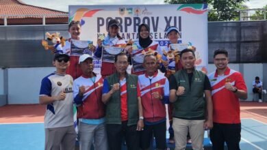 Regu Tenis Putri Banjarmasin Sabet Emas di Porprov Kalsel 2025