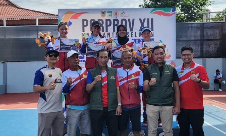 Regu Tenis Putri Banjarmasin Sabet Emas di Porprov Kalsel 2025