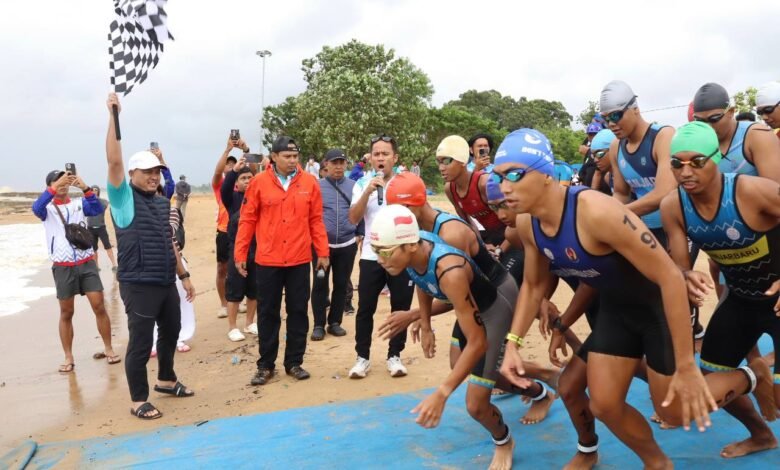 Atlet Triathlon Banjarmasin Langsung Raih Medali Porprov XII Kalsel 2025 di Tanah Laut