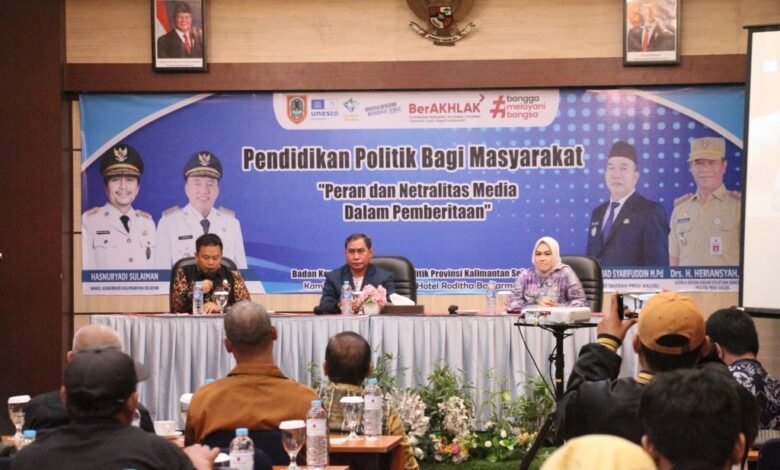 Badan Kesbangpol Kalsel Buka Pendidikan Politik Bertema Netralisasi Media dalam Pemberitaan