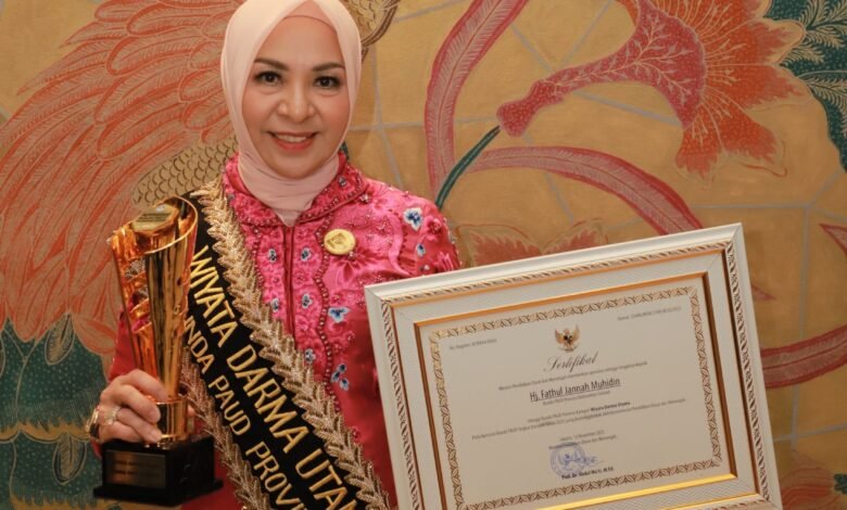 Bunda PAUD Kalsel Raih Penghargaan Tertinggi Nasional Kategori “Wiyata Darma Utama”