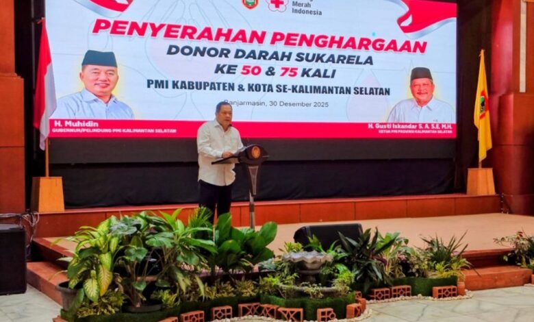 PMI Kalsel Berikan Apresiasi kepada Ratusan Relawan Donor Darah Sukarela