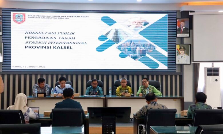 Pemprov Kalsel Gelar Konsultasi Publik Pengadaan Lahan Stadion Internasional