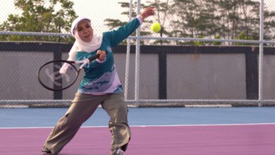 Ketua TP PKK Kalsel Resmikan Lapangan Tenis BINDA, Dorong Pola Hidup Sehat dan Silaturahmi