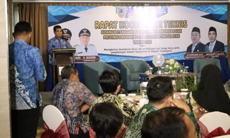 Pemprov Kalsel Dorong Sinergi Ketenagakerjaan dan Transmigrasi untuk Perluas Lapangan Kerja